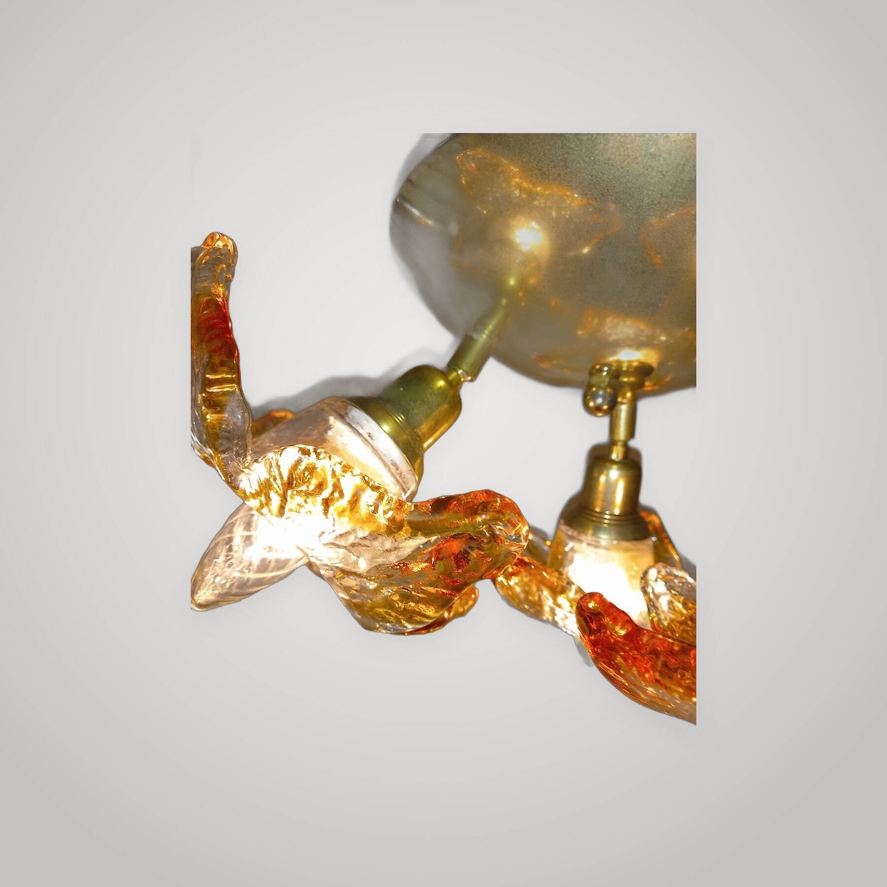Vintage 70s Mazzega Sputnik Ceiling Light Glass Design