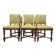 Suite de 6 chaises Napoléon III en noyer et tissu