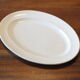 White oval dish Gien Geoffroy & Cie circa 1870