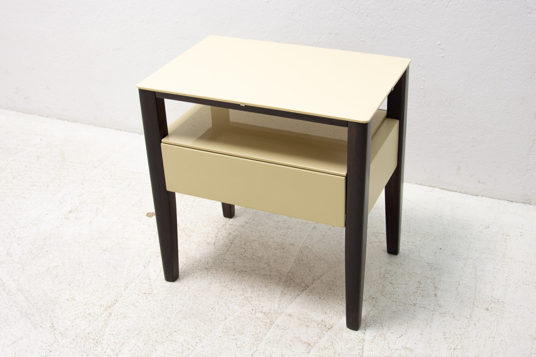 Modernist side or bedside table, Czechoslovakia, 1960s