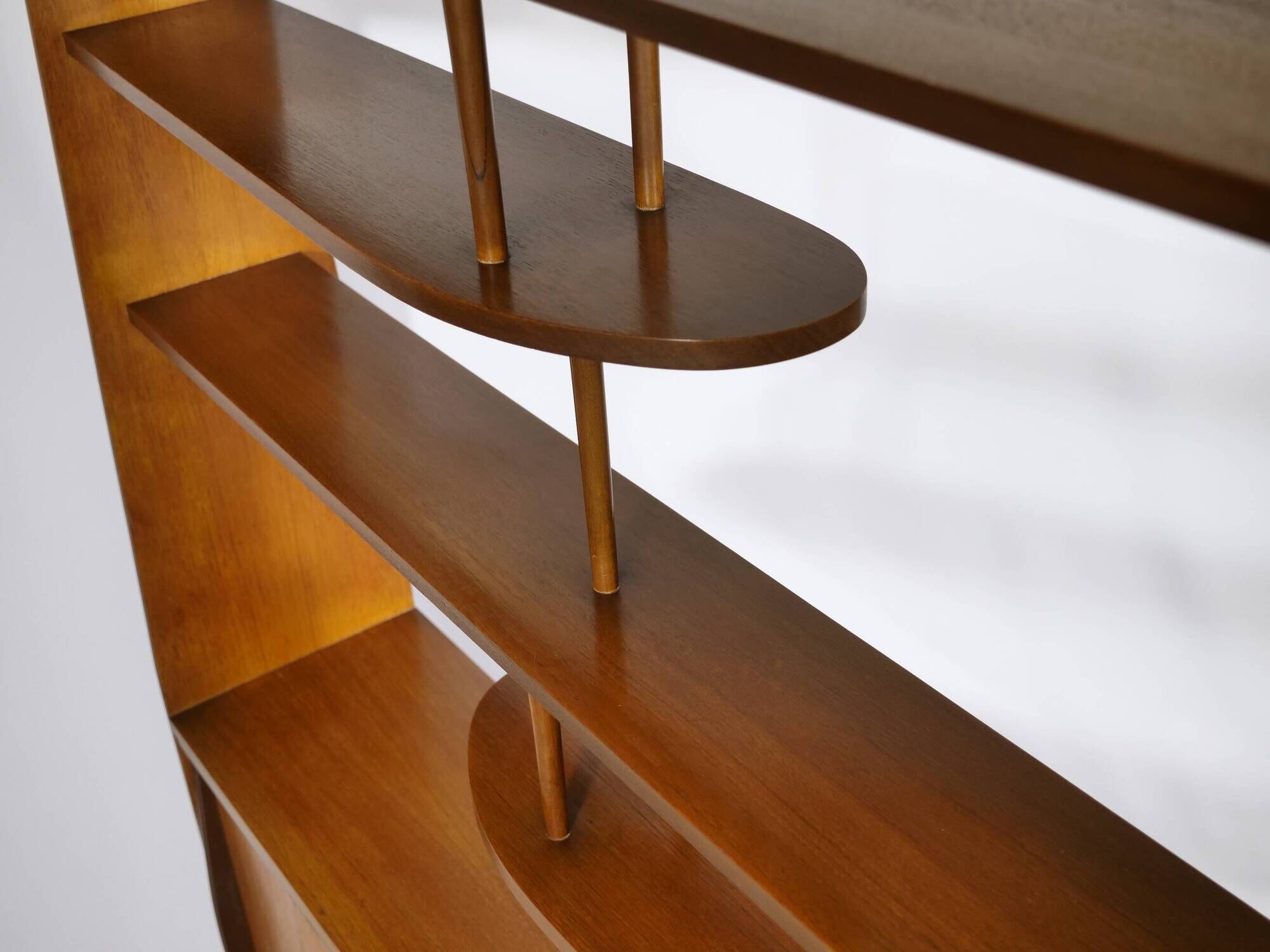 Mid-Century Highboard with Kidney Shaped Shelf in Teak, 1960s