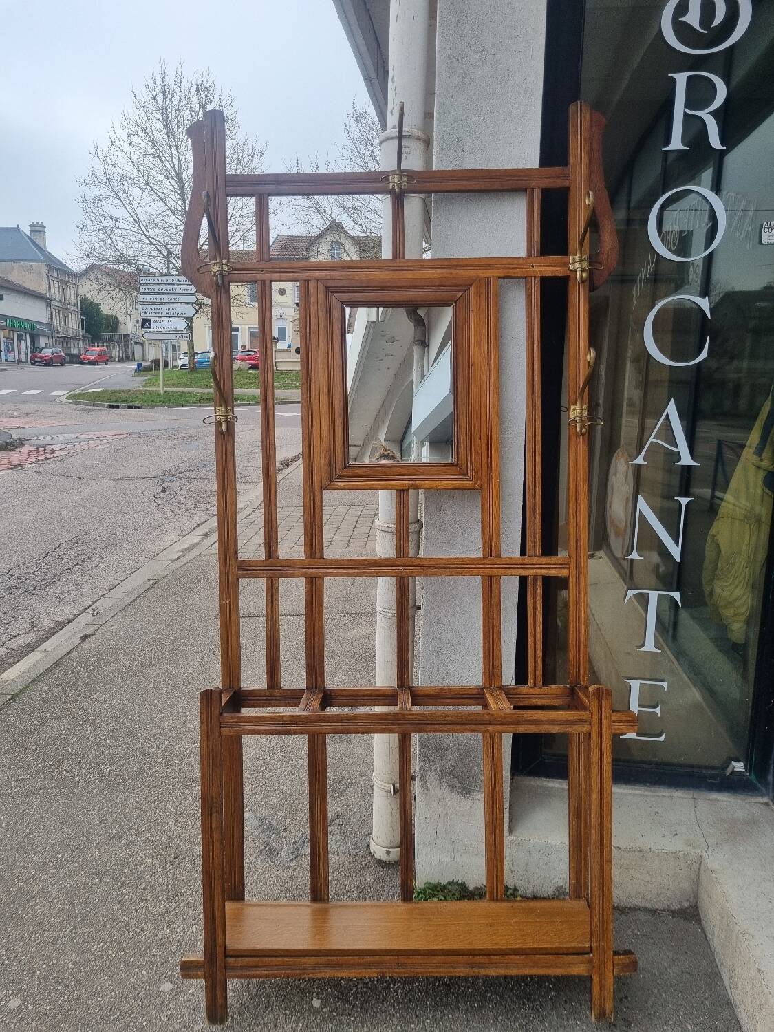 Old vintage coat rack wardrobe