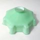 Old pendant lamp opaline glass chandelier vintage mint green lampshade