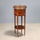 Antique bedside table in mahogany veneer, Italy, 19th century.