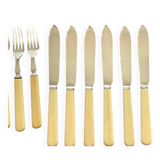 Vintage fish Cutlery set - Silver plated - set of 12 pieces