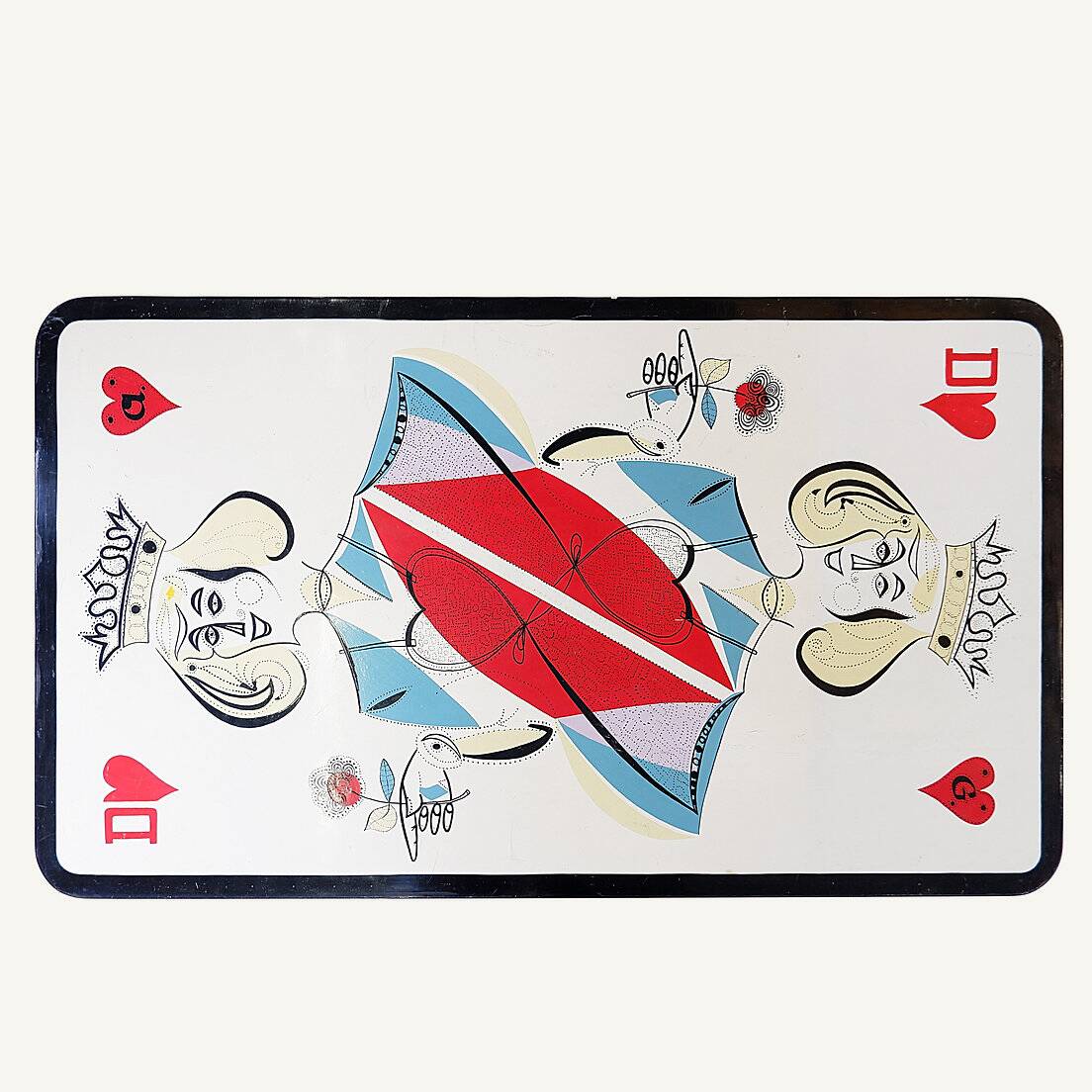 Mid-Century "Lady of Hearts" coffee table - 1950s