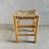 Light wood stool and mulched seat