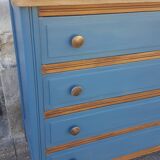 Vintage blue and wood dresser
