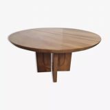 Elm dining table by Luigi Gorgoni from the 80s