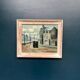 Original Swedish Oil on Panel – "Figures in the Street" by R. Eichburn – Signed – Dated 1936 – Framed – 47 × 39 cm (18.5" × 15.4")