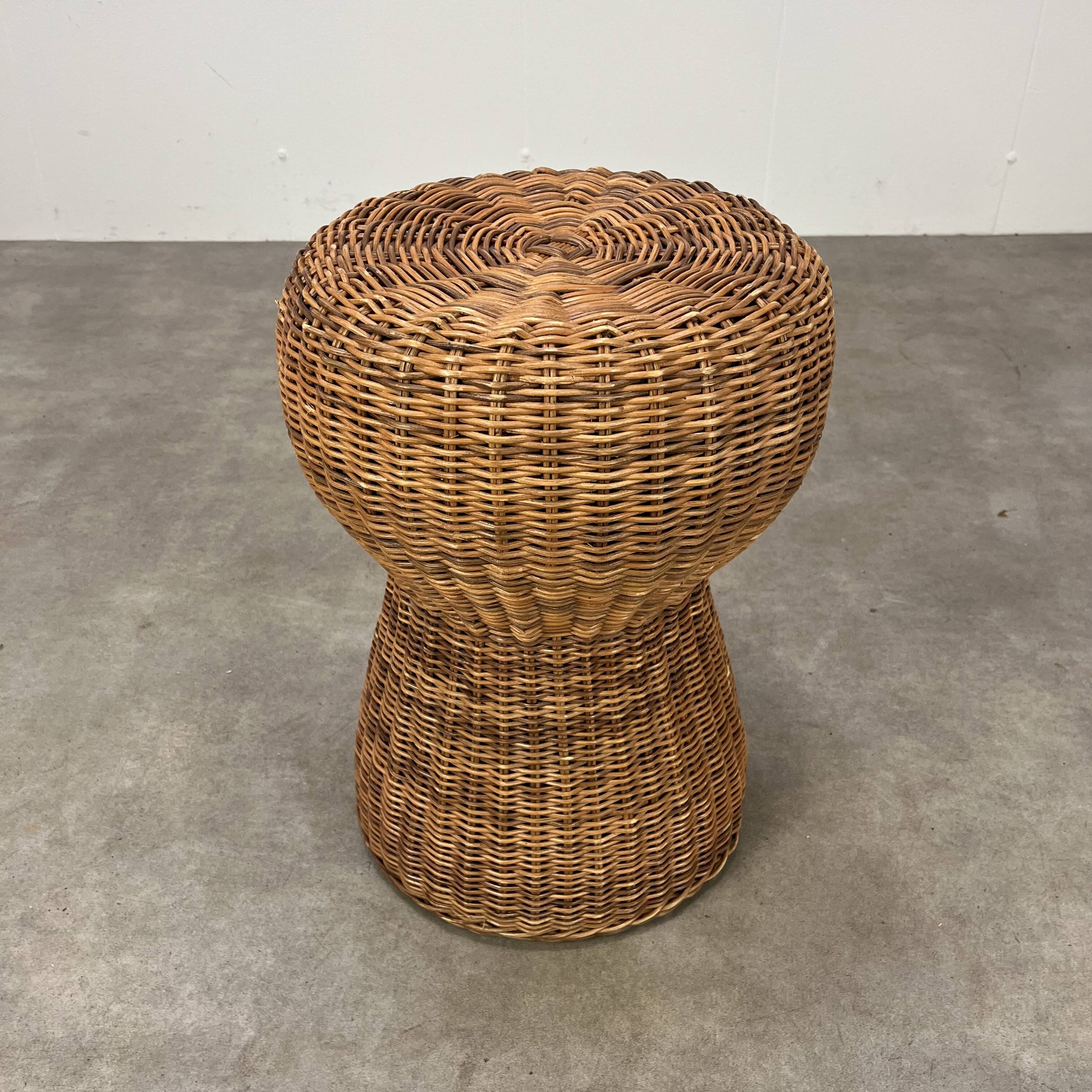 Champagne cork rattan stool