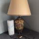 Old Japanese table lamp with Satsuma decoration.