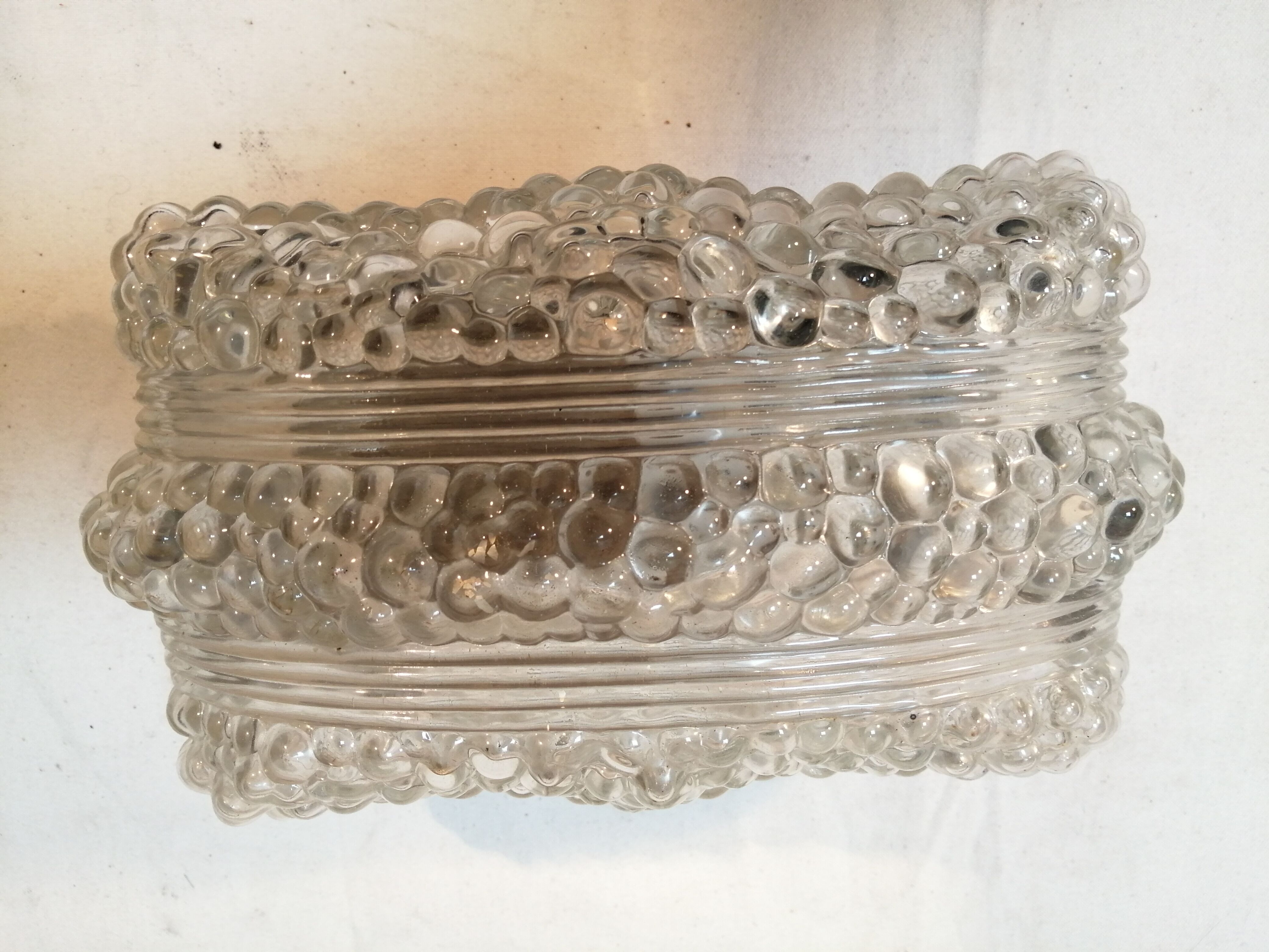 Wall lamp- Vintage ceiling lamp in molded glass