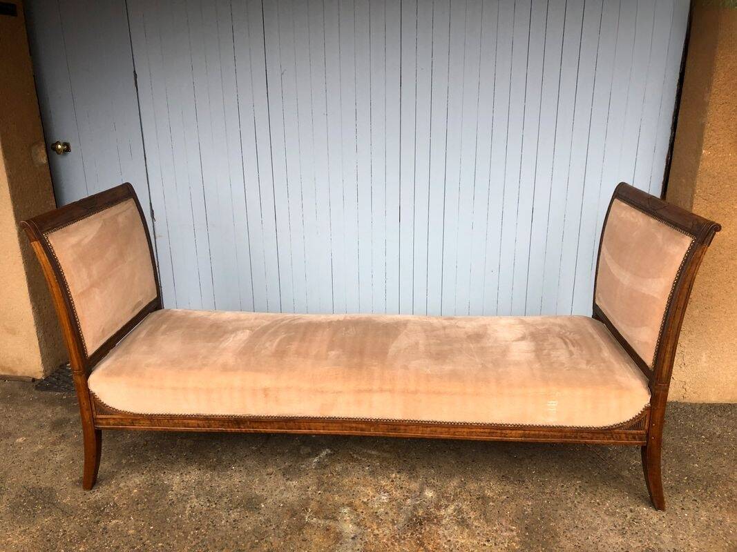 Méridienne, lit de repos époque fin XVIIIème, Directoire