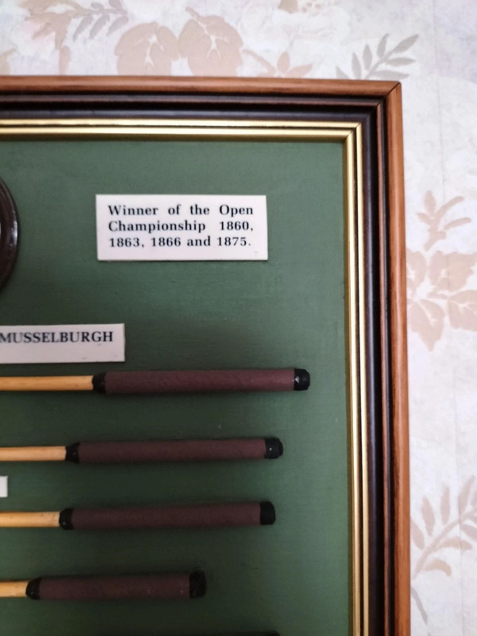 Vintage frame collection golf william park senior of musselburgh 1834- 1903