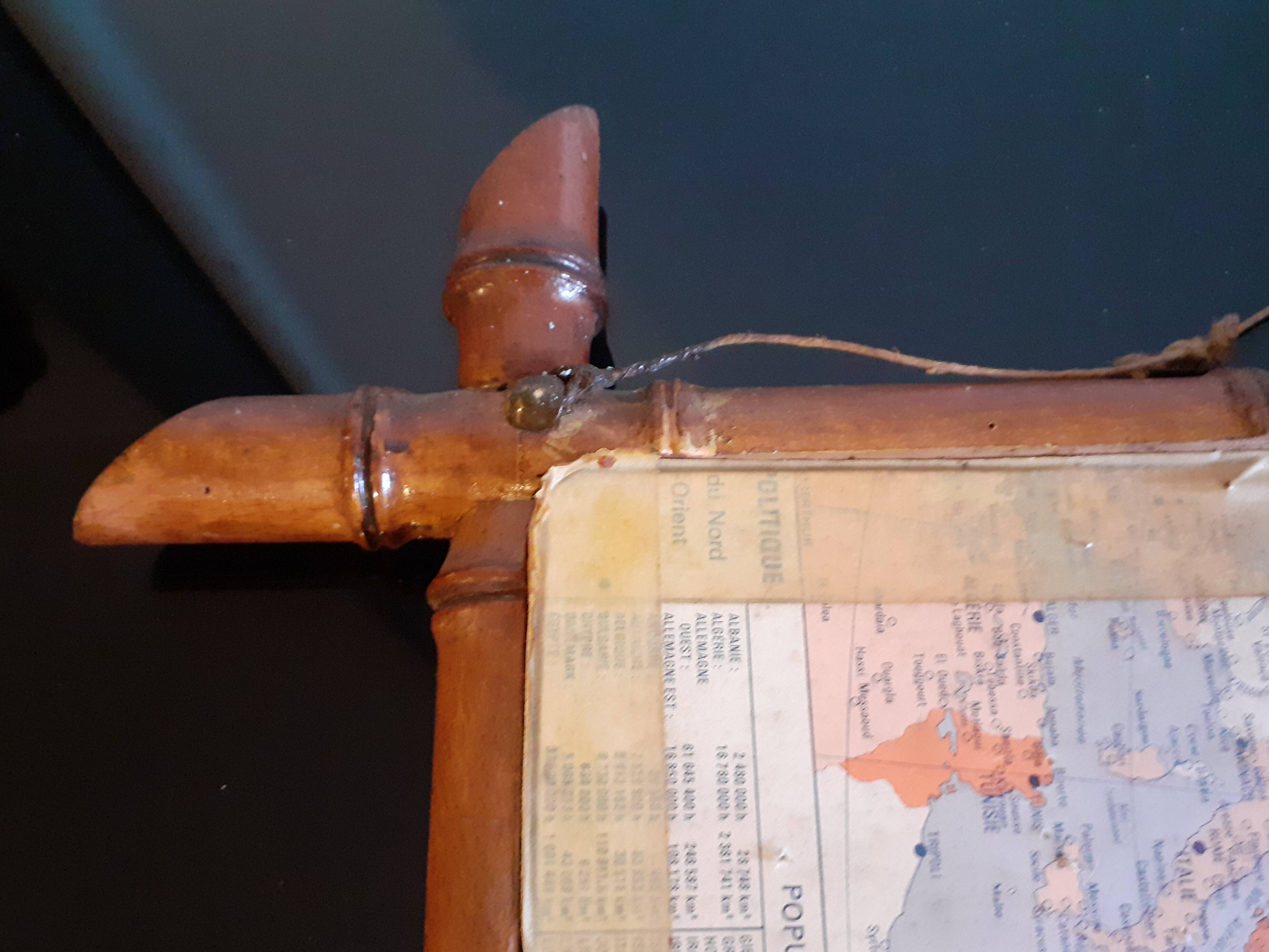 Antique barber mirror 40.5 cm x 34.5 cm