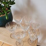 Set of 7 Baccarat Côte d'Azur wine glasses