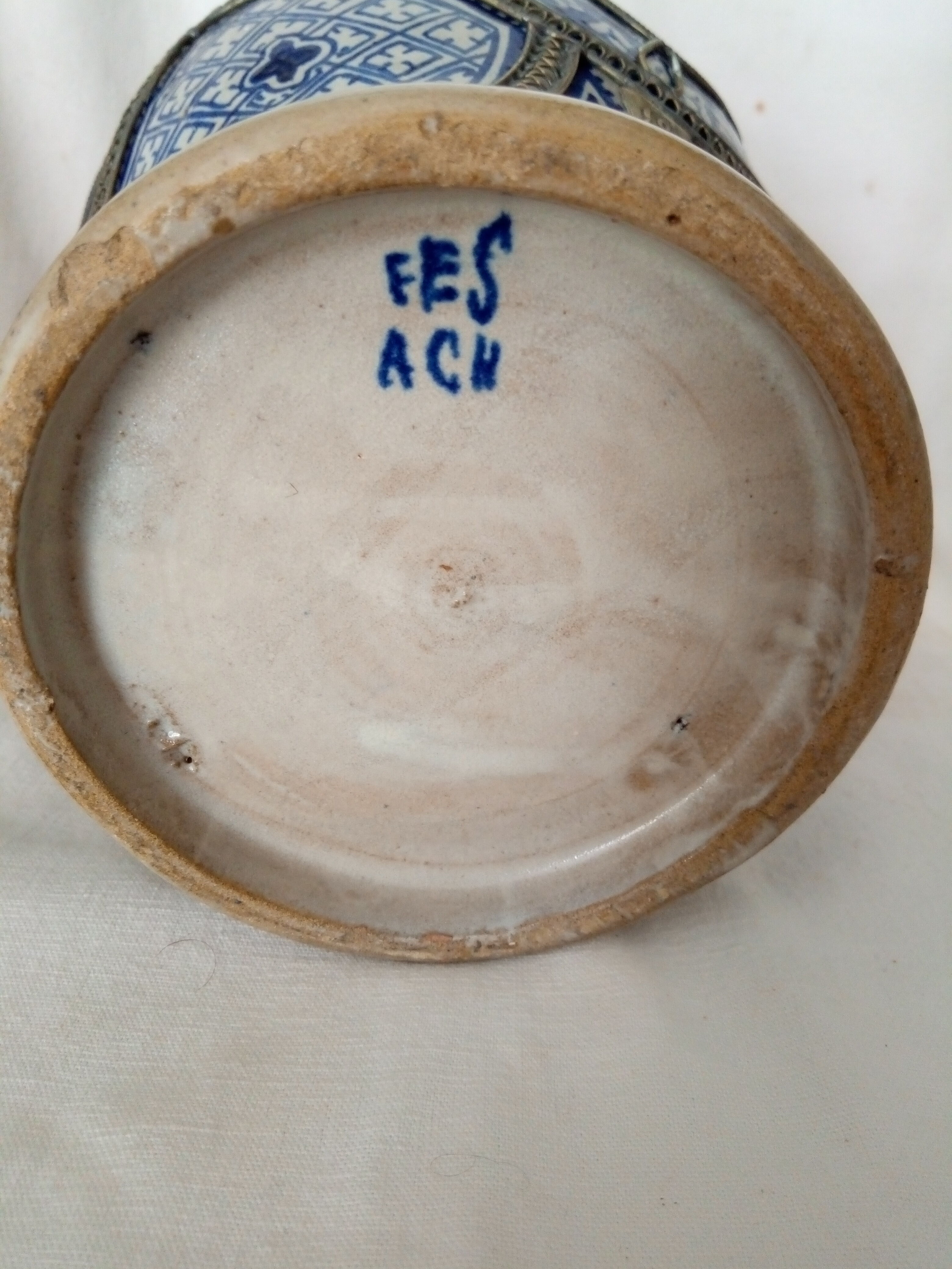 Ancient vase in earthenware from Fez, Morocco