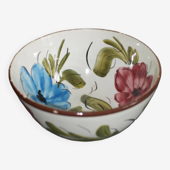 Multicolored flower salad bowl in Italian ceramic