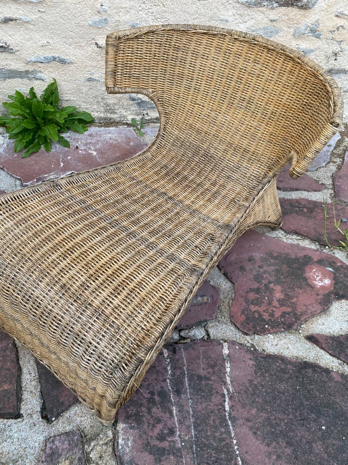 Ikea Savo rattan chaise longue