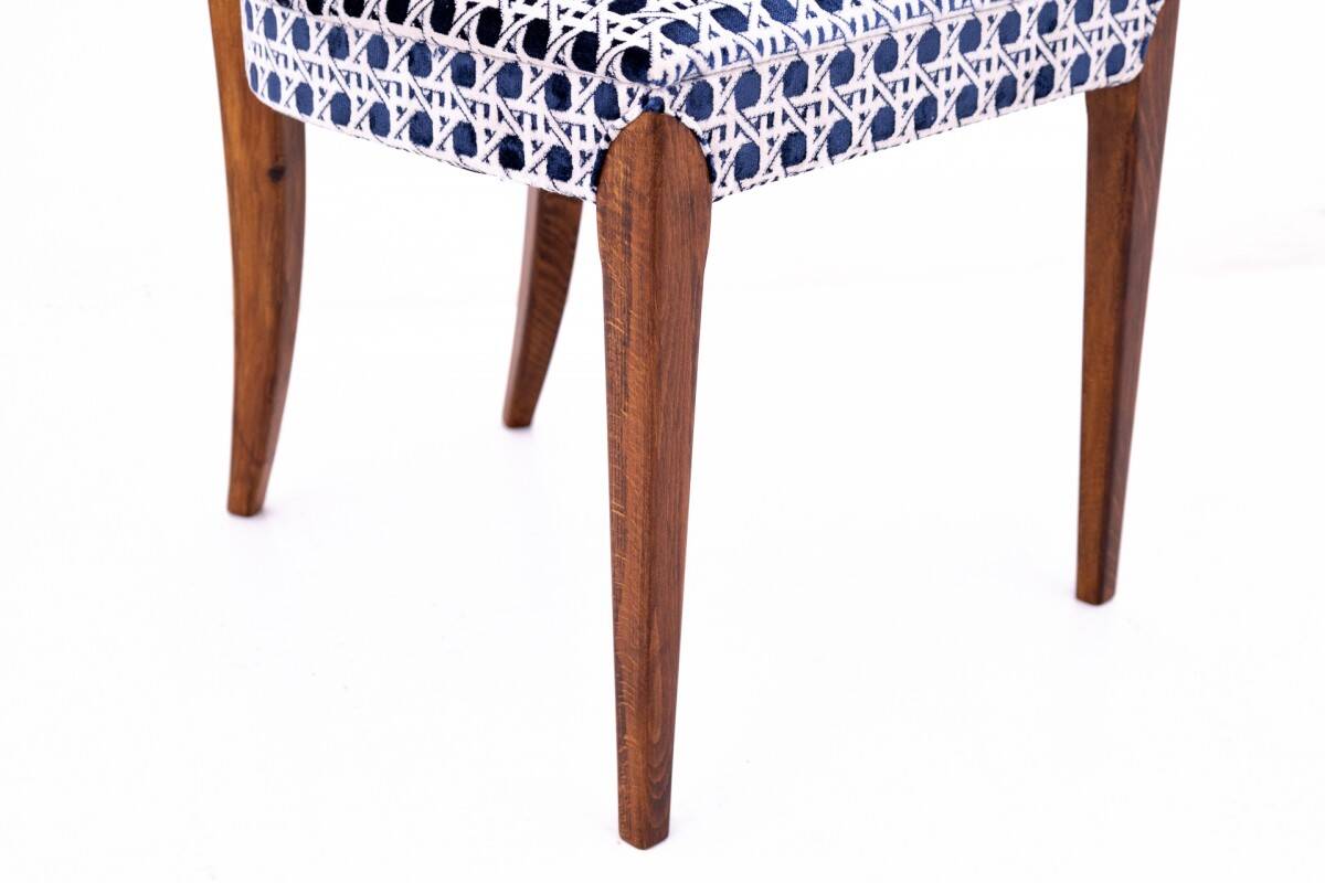 A set of chairs designed by J. Halabala, Czechoslovakia, 1930s. After renovation.