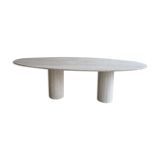 Calypso oval dining table 220x100 natural travertine