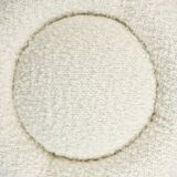 Pouf with white curls, contemporary work