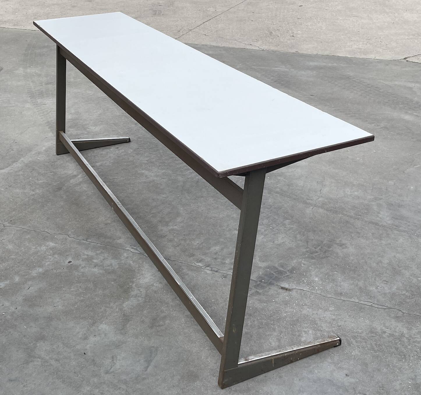 XXL industrial desk, minimalist design from the 50s