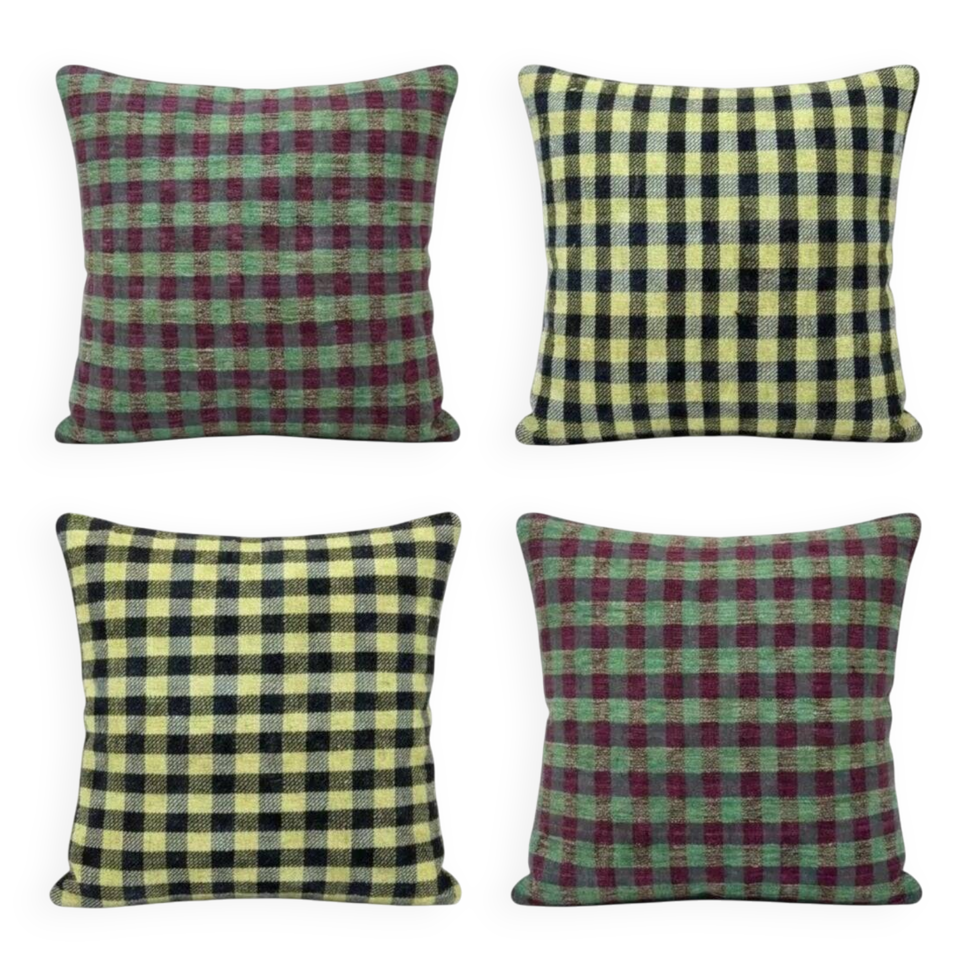 Set of 4 vintage kilim cushion covers 41x41 cm