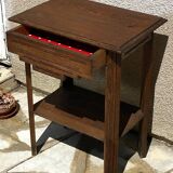 1940s bedside table in solid oak