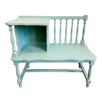 Restyled green phone bench and cushion