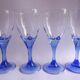 Verres à eau tulipe bleus