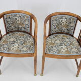 1900s pair of viennese secession armchairs