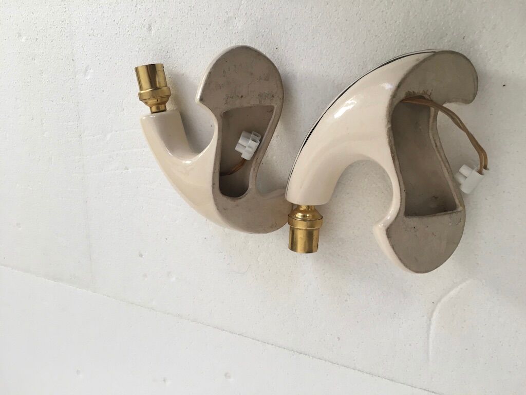 Paire d'appliques en céramique, années 60