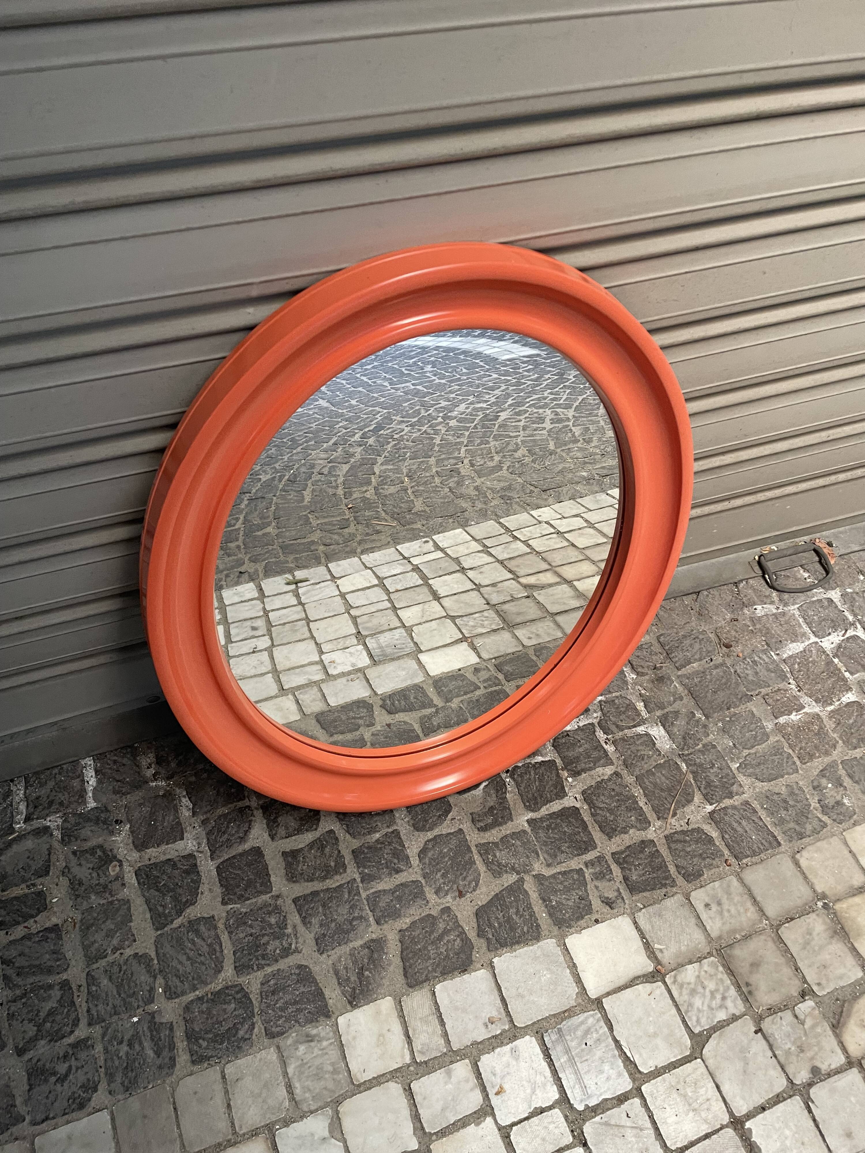 Orange oval mirror carrara&matta america