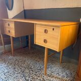 Scandinavian-style desk in light wood