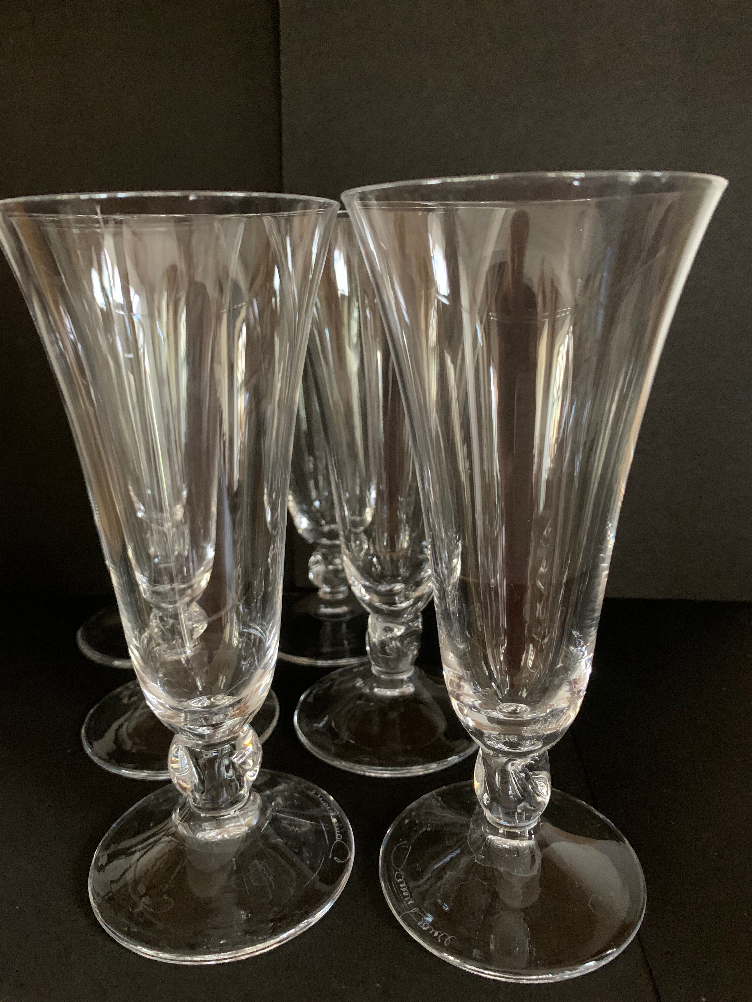Daum crystal flutes