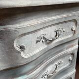 Commode ancienne de style Louis XV forme arbalète