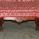 Victorian mahogany carved librarian's canapé with lions.