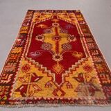 Turkish oushak rug 140x77 cm vintage carpet