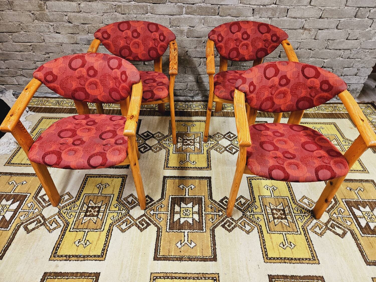 Set de 4 chaises en pin danois style Rainer Daumiller 1970