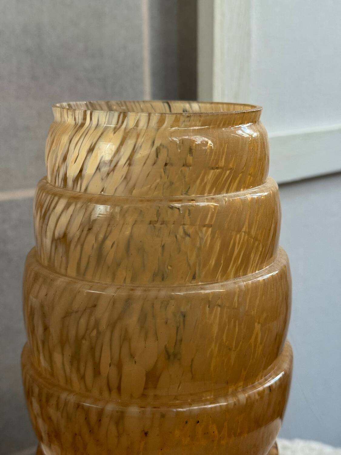 Molded glass vase from Clichy