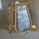 Suspension vintage rotin et nacre
