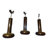 Space age, 3 brown Lita pendant lights