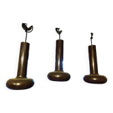 Space age, 3 brown Lita pendant lights