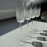 Set of 4 Engraved Champagne Flutes Salviati