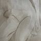 Signed watercolour monochrome painting "Hammam" of a female portrait.