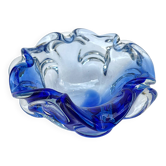 Large blue glass catchall - Murano Venice 1960