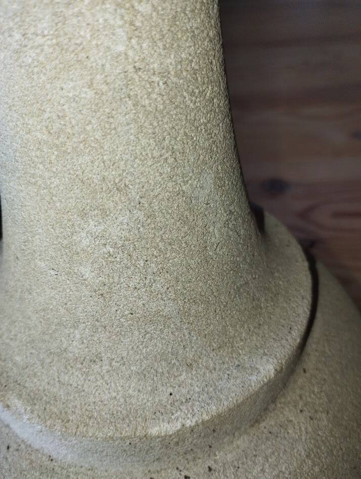 pied de lampe vintage en grès chamotté