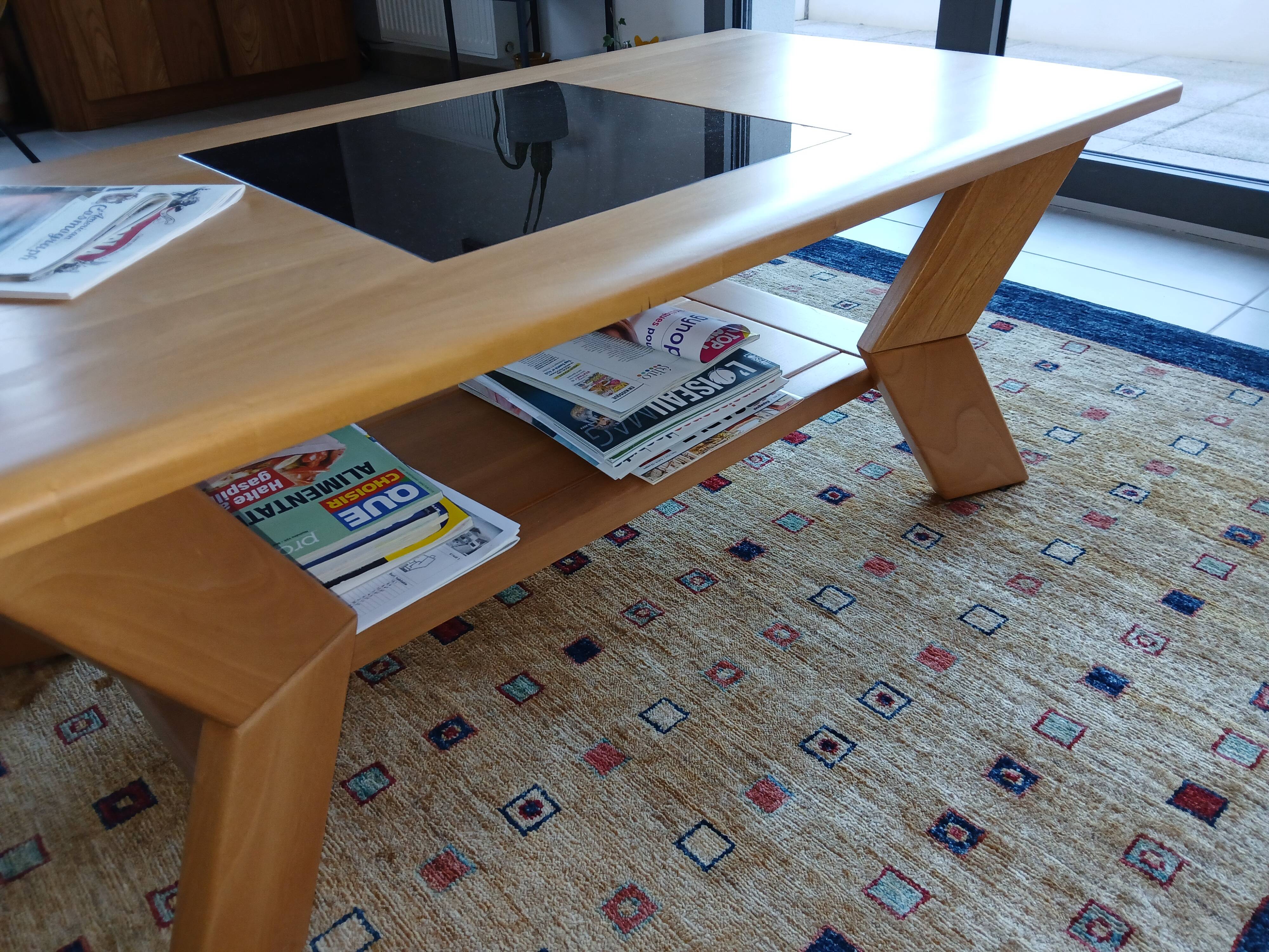Solid elm coffee table